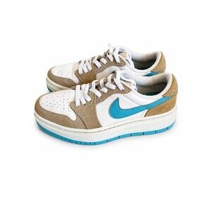 Jordan 1 Elevate Low SE Womens Sneaker White Tan Teal FD1028-100 Size 9